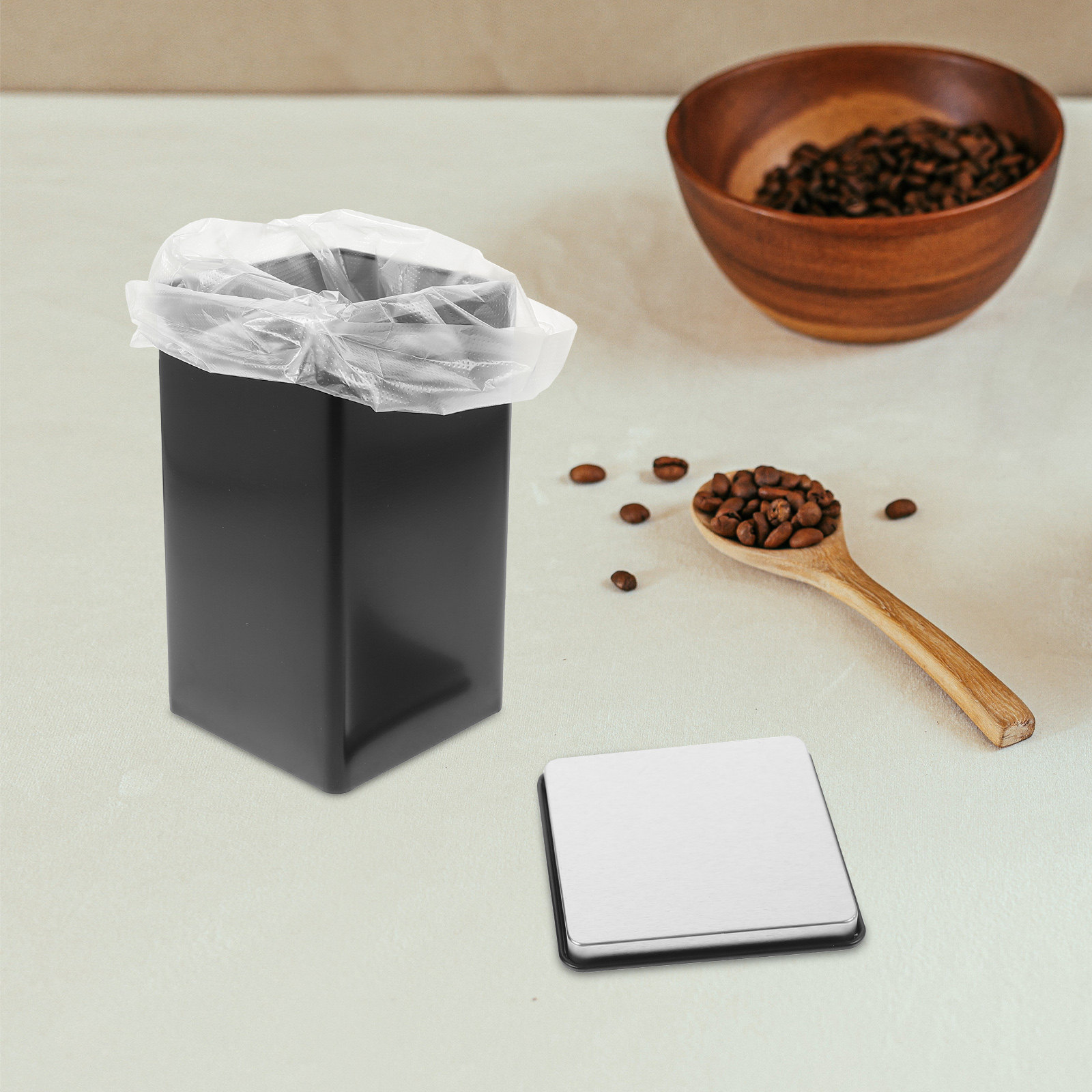 Coffee Tea Sugar - 4 bocaux en fer blanc pour