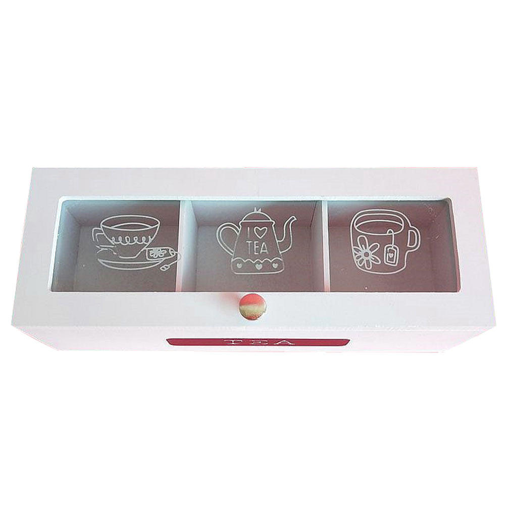 1 pièce, boîte à thé en bois,  - Coffee Tea Sugar avis et prix