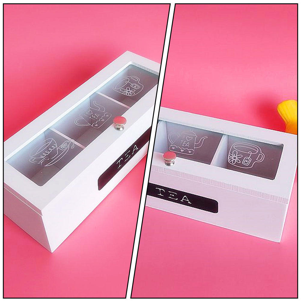 1 pièce, boîte à thé en bois,  - Coffee Tea Sugar avis et prix